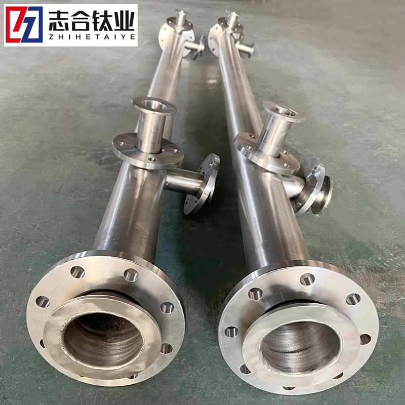 專(zhuān)業(yè)做鈦鎳鋯材焊接加工 鎳六通 鎳焊接件 N6管道+304法蘭